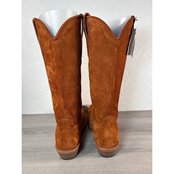 Ariat Memphis Womens 9B Tall 13” Suede Western Boots Square Toe - Penny Roughout - Picture 7 of 9